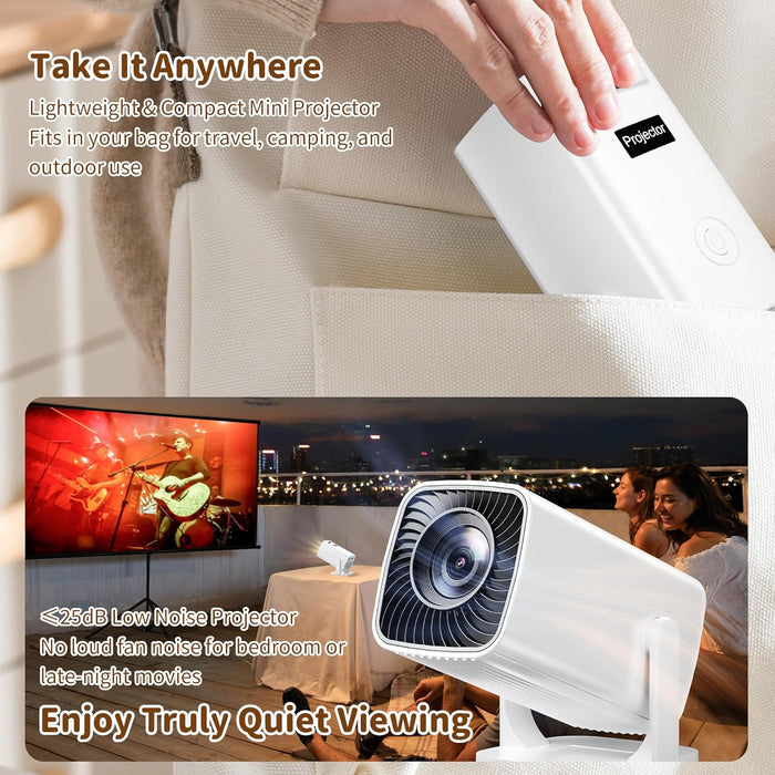 Mini Projector with 4K Support, Portable Short Throw Proyector