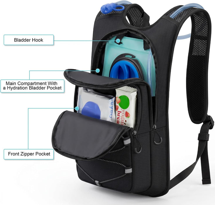 Hydration Backpack - Hiking Water Backpack with 2L Water Bladder