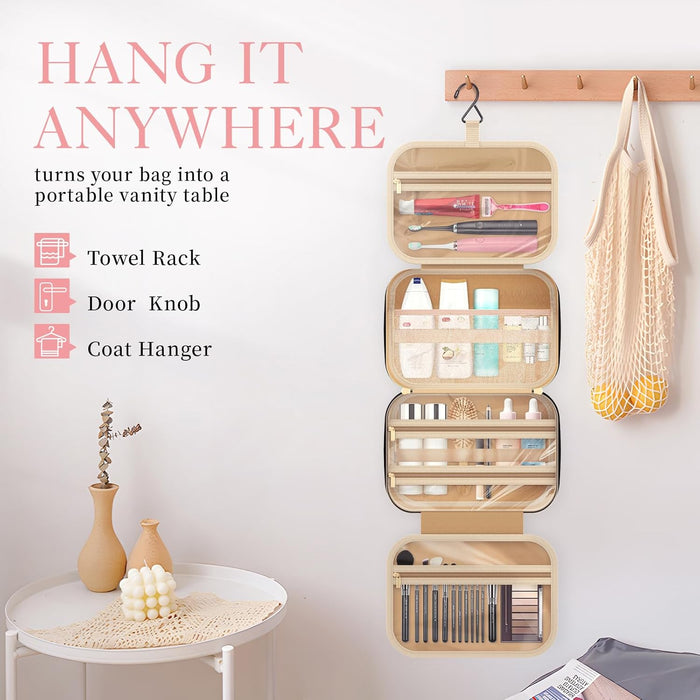 Hanging Travel Toiletry Bag Women Men Essentials Black
