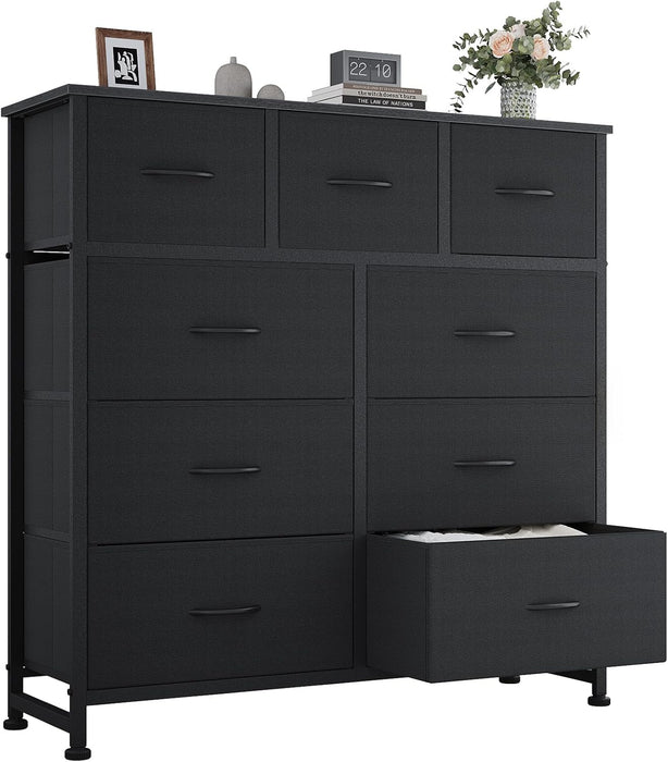9 Drawer Black Dresser for Bedroom, Closet Organizer Storage Tower