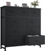 9 Drawer Black Dresser for Bedroom, Closet Organizer Storage Tower