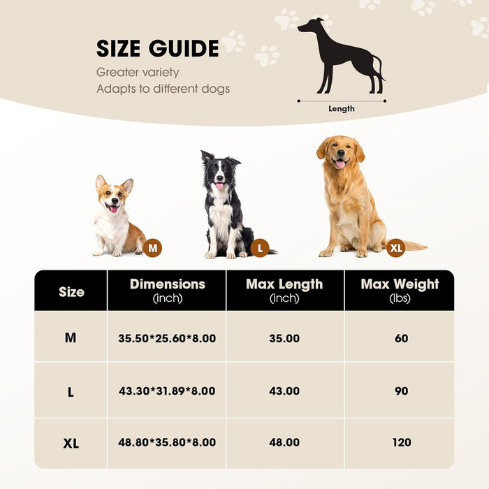 Outdoor Elevated Dog Bed for Large Sized Dogs, No-Tool Assembly.