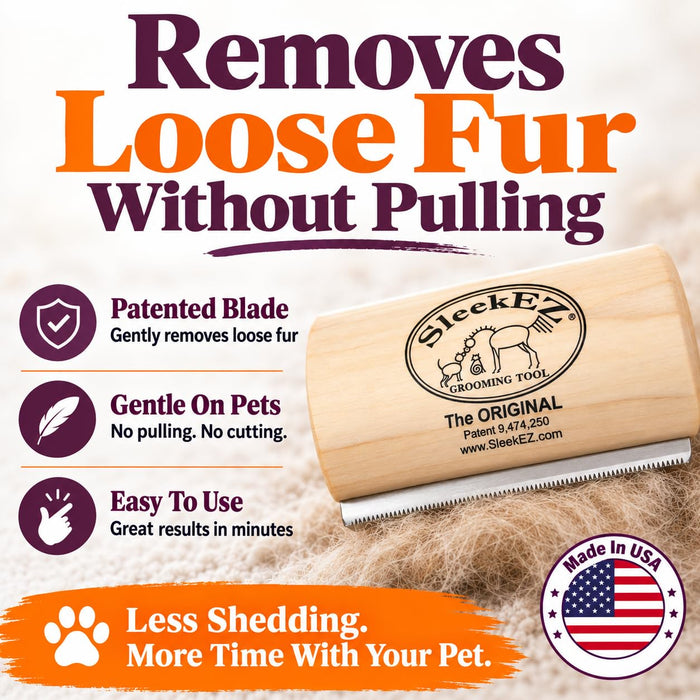 Dog Brush for Shedding | Patented Deshedding Dog Brush | Pet Hair Remover for Short, Medium & Long Coats | Made in USA | 5 Inch
