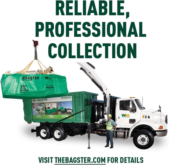 BAGSTER 3CUYD Dumpster in a Bag holds up to 3,300 lb, Green