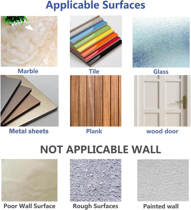 Adhesive Wall Hooks No Drill Clear Heavy Duty, 13LB Sticky 12 Pack