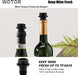 Wine Vacuum Pump with 4 Wine Stoppers, Reusable Bottle Sealer, Black