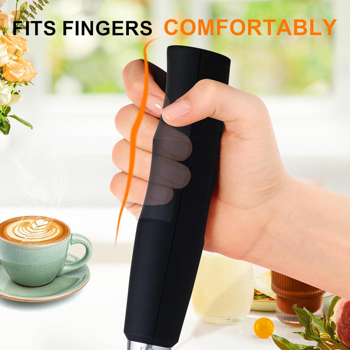 Handheld Milk Frother Wand for Coffee, Rechargeable Electric Whisk