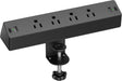 Desk Clamp Power Strip, 4 AC Outlets 4 USB Ports, Fit 1.7in Tabletop Edge