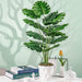28" Tall Fake Plants, Monstera Plant in White Pot for Office Decor