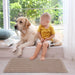 Tan Waffle Bath Mat,Super Absorbent Non Slip Bathroom Rug,Brown 17x24inch,Machine Washable Ultra Soft Floor Mats