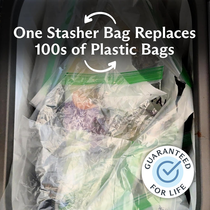 Premium Reusable Silicone Food Storage Bags, 4-Pack, Clear