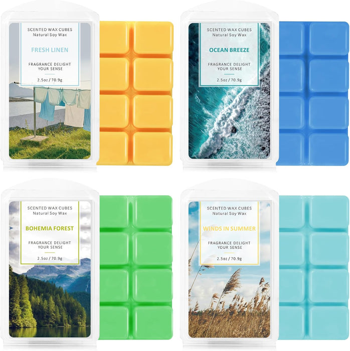 Scented Wax Melts Soy Wax Cubes Long Lasting Scent for Home, 4 Packs