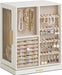 Jewelry Box Organizer, 360° Rotating, 5 Drawers, Cloud White