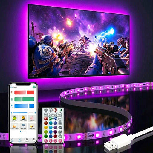 TV Backlight, Music Sync Bluetooth LED TV Lights for 55-65"