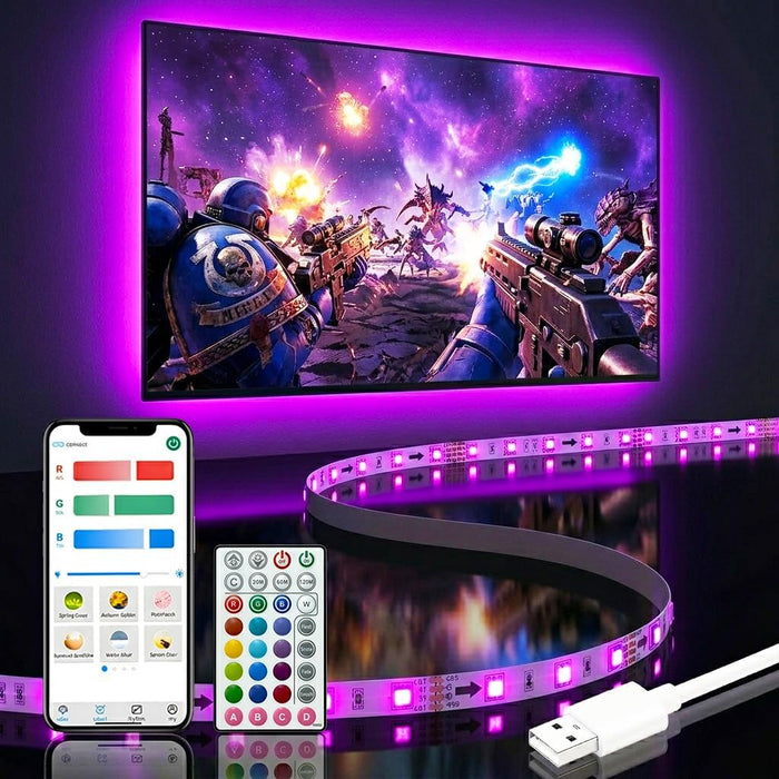 TV Backlight, Music Sync Bluetooth LED TV Lights for 55-65"