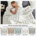 Faux Fur Throw Blanket for Couch, Fuzzy Soft Plush Thick Bubble Blanket for Sofa Bedroom Living Room, 50 * 60 Inches Cream White