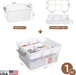 17QT Clear Craft Organizers and Storage Box with Removable Tray