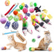 Cat Toys for Indoor Cats, 34 Pack Interactive Cat Toy Set for Kitten