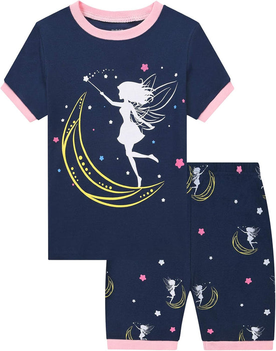 Little Girls Cotton Short Pajamas Summer Kids Clothes Toddler Toddler Pjs Sets