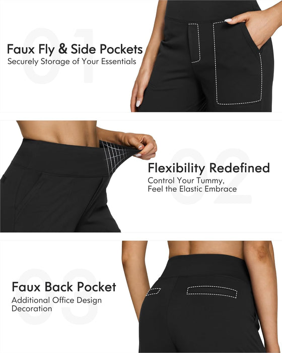 Yoga Pants for Women Wide Leg Pants with Pockets High Waisted