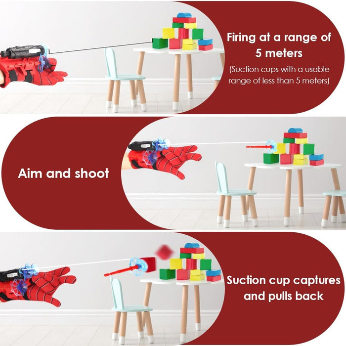 Spider Web Shooters with Glove for Kids Cosplay Party Favor