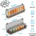 6-Tier Spice Rack Organizer with Door Hook, Wall Mounted & Over the Door Spice Racks for Kitchen Pantry Door Cabinet, Tw