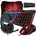 Gaming Keyboard and Mouse and Mouse pad and Gaming Headset, Wired LED RGB Backlight Bundle for PC Gamers and Xbox and PS