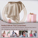 Silk Pillow Cases Standard Size with Hidden Zipper, Champagne