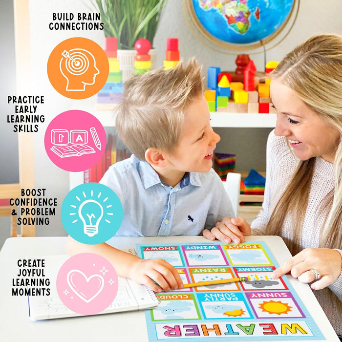 16 Laminated Toddler Learning Posters 1-3 for Preschool Classroom Decor