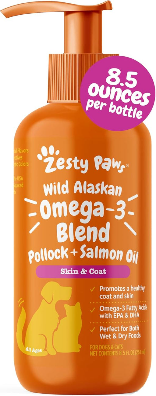 Salmon Oil for Dogs & Cats - Omega 3 for Dogs 8.5oz