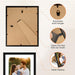 8x10 Picture Frame Set of 2, Photo Frame with HD Plexiglass, Display Pictures 5x7 with Mat or 8x10 Without Mat Multi Pic