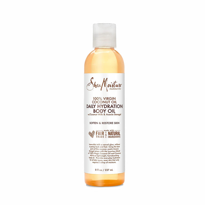 Daily Hydration Body Oil Virgin Coconut Oil For Dry Skin Paraben Free 8 oz