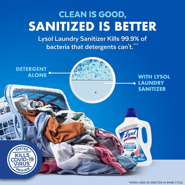 Laundry Sanitizer Liquid, Detergent Additive, Crisp Linen, 90oz