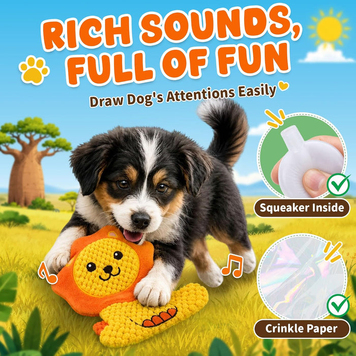 Dog Toys for Small Dogs, 3 Pack Squeaky No-Stuffing Puppy Toys