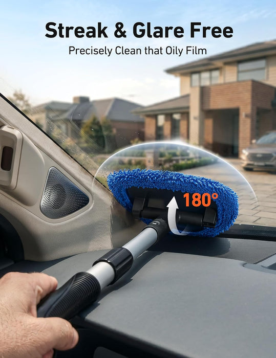 21" Extra-Long Windshield Cleaner Tool & Car Interior Detailing Kit
