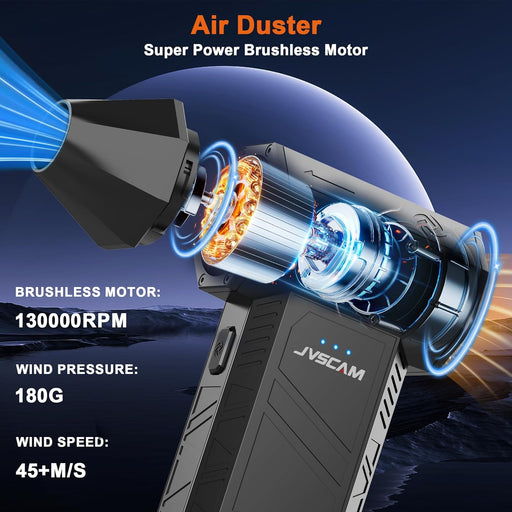 Compressed Air Duster-130000RPM Super Power Air Blower with Brushless Motor