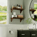 Scalloped Wood Wall Shelf – 17 Inch Floating Shelf with Wood Brackets, Easy to Install Rustic Wall Shelf for Living Room