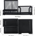 Mesh Pen Holder Desk Organizers Pencil Holder for Desk Black, 3 Compartments Metal Office Supply Organizer with Sticky Notes Holder for School Home Office