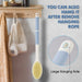 Back Scrubber Anti Slip for Shower, Shower Brush Long Handle with Stiff and Soft Bristles, Body Exfoliator for Bath or Dry Brush(Blue)