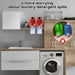 2 Pack Laundry Detergent Dispenser Cup Holder, Nozzle button upgrade，Easily No More runny or Messy Laundry Detergent, Laundry Cup Holder and drip Tray Room Organization and Storage