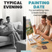 Painting Game Kit for Couples - Sip and Paint Date Night Set for Adults