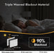 Blackout Curtains for Bedroom 2 Panels 40 x 63 Inch Long Pink