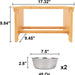 Elevated Dog Bowls,Raised Dog Bowl Stand with 2 Stainless Steel Bowls,Elevated Raised Dog Bowls for Large Medium Small S