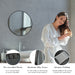 20-Inch Round Metal Wall Mirror