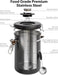 Coffee Canister with Window, Airtight Stainless Steel Container, 22OZ
