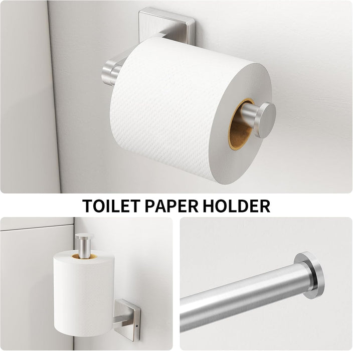Brushed Nickel Bathroom Hardware Set, 24 inch Bathroom Towel Holder