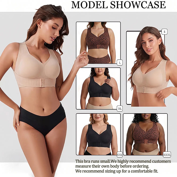 Women'S Animal Print V Neck Posture Sports Bra Wire Free, Breathable Mesh, Removable Pads, Gentle Support, Machine Washable, Minimizer Jelly Alternative for Yoga & Gym Workouts, Bras for Women Posture Shaping Bra Sporty Bra