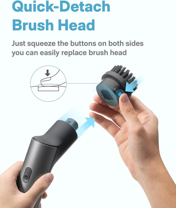 Cordless Electric Spin Scrubber, 6 Brush Heads, for Bathroom, Tile