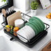 Dish Drying Rack for Kitchen Counter, 12''W x 15.5''L, Black