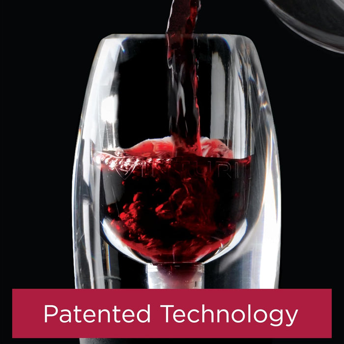 Wine Aerator Pourer and Decanter for Red Wines Patented Design Perfectly Aerates Wines By The Glass or Bottle With Disti